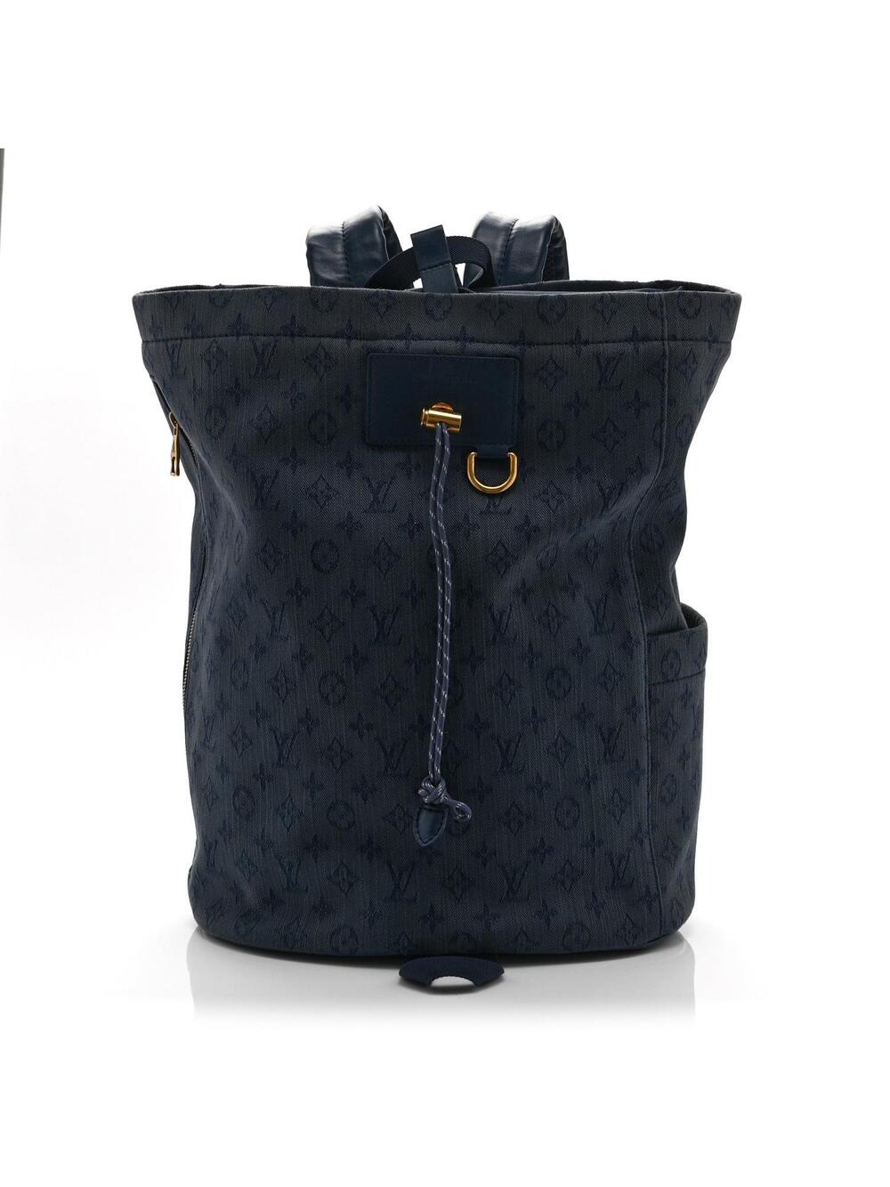 Louis Vuitton Denim Chalk Backpack Navy #365694L18B